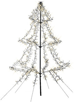 Lumineo Lichtboom - zwart - 200 cm - metaal - 1200 led lichtjes - warm wit - verlichte kerstboom