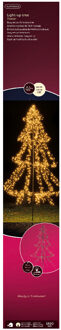 Lumineo Lichtboom - zwart - 300 cm - metaal - 1800 led lichtjes - warm wit - verlichte kerstboom