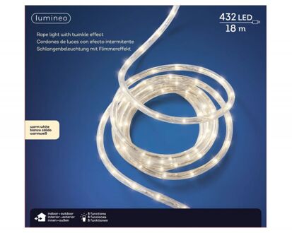 Lumineo Lichtslang - 432 led lichtjes - warm wit - 8 lichtfuncties - Lichtslangen