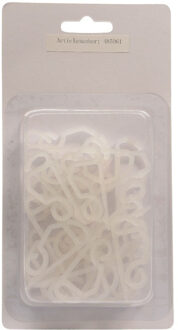 Lumineo Lichtsnoer ophanghaakjes - 48x st - bevestiging dakgoot - kerstverlichting ophangen