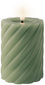 Lumineo Luxe Led Kaars - Groen - D7,5 X H12,3 Cm - Timer