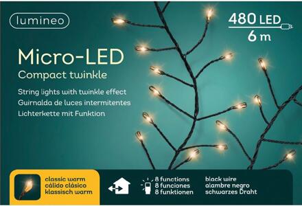 Lumineo Micro LED compact lights 480L 6m zwart