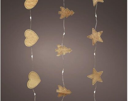 Lumineo Micro LED verlichting met hout deco warmwit