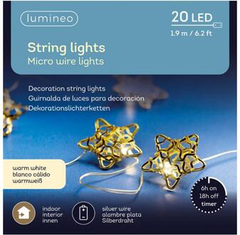Lumineo Micro LED verlichting ster metaal Multikleur
