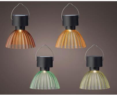 Lumineo Solar hanglampje kunststof Ø8cmx10cm verschillende