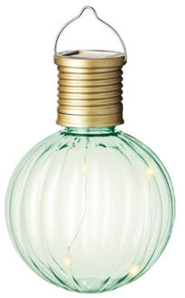 Lumineo Solar lampion voor buiten - LED - groen - 11 cm - buitenverlichting