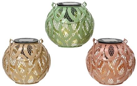 Lumineo Solar lantaarn dia13.5-H12.5cm verschillende