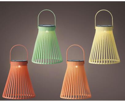 Lumineo Solar lantaarn kunststof H18.5cm verschillende