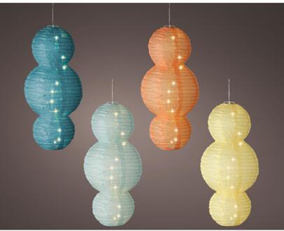 Lumineo Solar lantaarn nylon Ø28x58cm verschillende