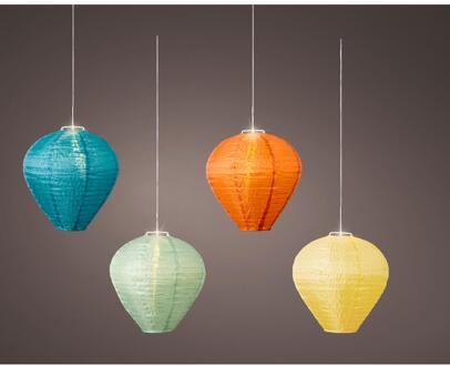 Lumineo Solar lantaarn nylon Ø30x28cm verschillende