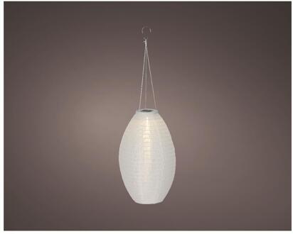 Lumineo Solar Lantaarn wit nylon Ø22xH33cm