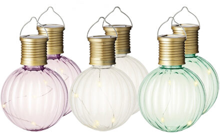 Lumineo Solar Led tuinlampjes set van 15x stuks in 3 kleuren 11 cm