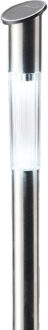 Lumineo Solar prikspot/tuinspot led - rvs - H57 cm - koel wit