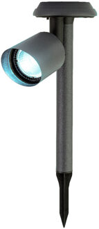 Lumineo Solar prikspot/tuinspot - metaal - zwart - H26 cm - Prikspotjes