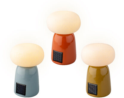 Lumineo Solar tafellamp polyresin 12.5x19cm verschillende