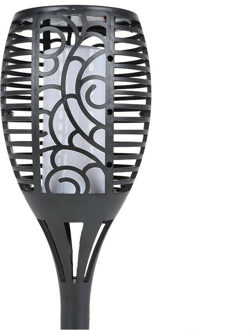 Lumineo Solar tuinfakkel/tuinlamp vlam effect op zonne-energie 60 cm