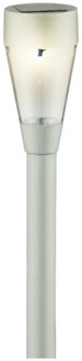 Lumineo Solar tuinlamp - prikspot - zilver - op zonne-energie - 32 cm - tuinverlichting