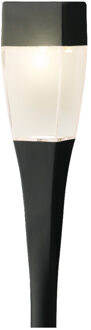 Lumineo Solar tuinlamp/prikspot zwart op zonne-energie 26 cm