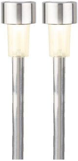 Lumineo Solar tuinlampen - 5x stuks - prikspots op zonne-energie - 24 cm