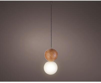 Lumineo Solarlamp hangend L20cm bruin