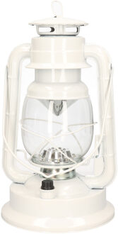 Lumineo Stormlantaarn - LED licht - wit - 34 cm