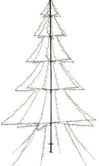 Lumineo Verlichte figuren zwarte lichtboom/metalen boom/kerstboom met 420 led lichtjes 200 cm - kerstverlichting figuur