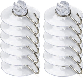 Lumineo Zuignap plc l4b4h2 cm helder 12st Transparant