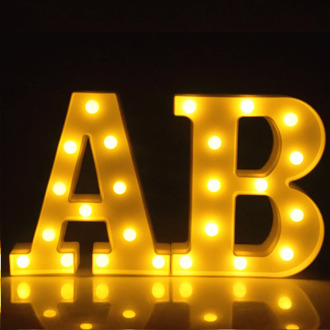 Luminous 26 Letters Led Light 0-9 Number Battery Lamp Indoor Wall Hanging Night Lamps For Wedding Birthday Party Decor Led Light