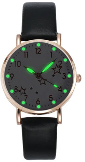 Luminous Women Watches Fashion Casual Ladies Watch Female Clock Leather Band Quartz Wristwatches Relogio Feminino Zegarek Damski