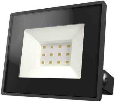 Lumos LED Breedstraler - 10 watt 850 Lumen (85lm/W) - 6500K daglicht wit - IP65 waterdicht - LED schijnwerper met kantelbare beugel Zwart