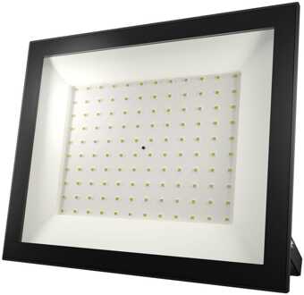 Lumos LED Breedstraler - 100 watt 10.070 Lumen (100lm/W) - 4000K neutraal wit - IP65 waterdicht - LED schijnwerper met kantelbare beugel Zwart
