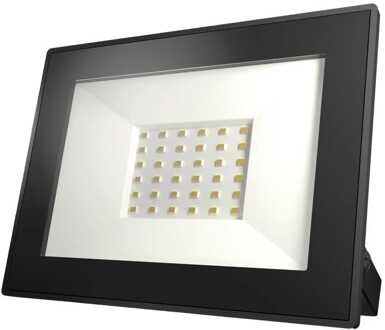 Lumos LED Breedstraler - 30 watt 2830 Lumen (95lm/W) - 4000K neutraal wit - IP65 waterdicht - LED schijnwerper met kantelbare beugel Zwart