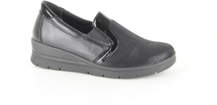 Luna 56 black dames instappers gekleed Zwart - 40