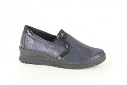 Luna 56 blue dames instappers gekleed Blauw - 41