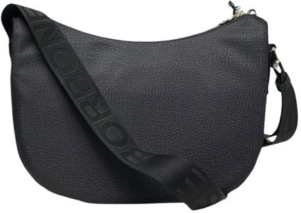 Luna Bag Small - Stijlvolle Schoudertas voor de Moderne Vrouw Borbonese , Black , Dames - ONE Size