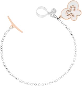 'Luna' Dames 925 Sterren Zilveren Armband - Zilver/Roze ZA-7166 Zilver en roségoud