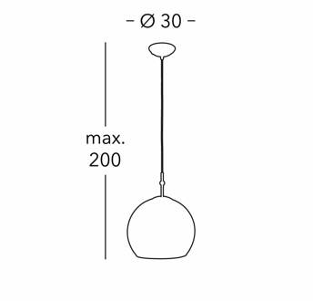 Luna hanglamp, Ø 30 cm, goudkleurig, metaal/glas