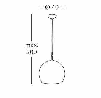 Luna hanglamp, Ø 40 cm, crèmekleurig, glas crème, goud