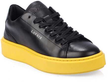 Luna herentrainers in zwart geel - maat EU 47.5 / UK 12