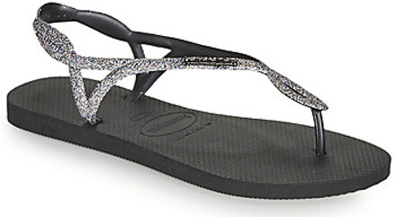 Luna Premium II Dames Slippers - Black/Dark Grey - Maat 35/36