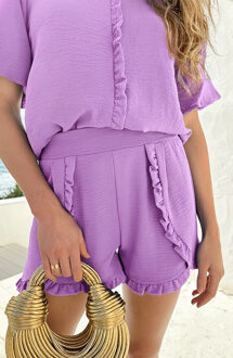 Luna Ruffle Short Lila