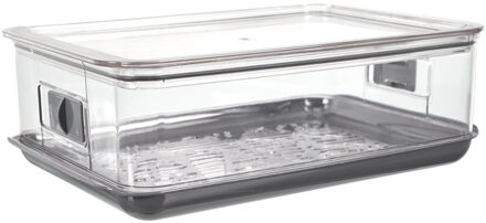 Lunch en Vleeswaren bewaarbak - transparant - 27 x 18 x 9 cm - vershoud doos