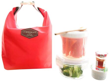 Lunch Handtas Tote Draagbare Geïsoleerde Pouch Cooler Waterdicht Voedsel Opbergtas Student School Voedsel Opbergzakken # l5 rood