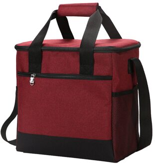 Lunch Tas Hand-Held Isolatie Zak Picknick Isolatie Zak Pendelaars Carry Lunch Gereedschap Voedsel Zak Voor Werk rood