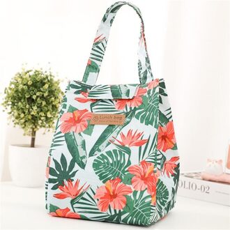 Lunch Tas Print Bloemen Multicolor Koeltassen Vrouwen Waterpr Hand Pack Thermische Ontbijt Doos Draagbare Picknick Reizen 01