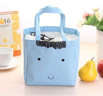 Lunch Tas Voor Vrouwen Dames Thermische Geïsoleerde Lunch Box Tote Koeltas Bento Box Pouch Lunch Container Case Bolsa Feminina blauw