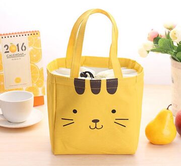 Lunch Tas Voor Vrouwen Dames Thermische Geïsoleerde Lunch Box Tote Koeltas Bento Box Pouch Lunch Container Case Bolsa Feminina geel