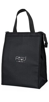 Lunch Tas Voor Vrouwen Koeler Draagbare Hand Zip Voedsel Zakken Waterdichte Picknick Reizen Ontbijt Thermo Tas Bento tas zwart-L