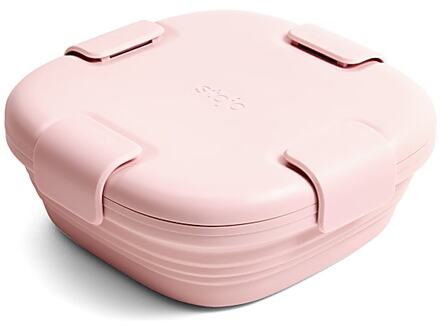 Lunchbox 700 ml Carnation (Samengevouwen Verpakking) - Siliconen - Roze