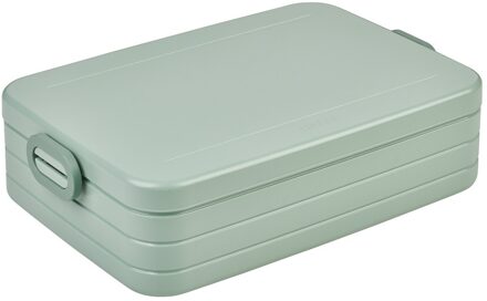 lunchbox groot - lichtgroen - 6.5x25.5x17 cm
